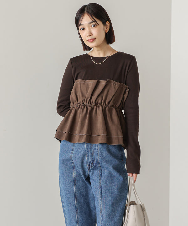 【WEB限定】ビスチェ風レイヤードプルオーバー