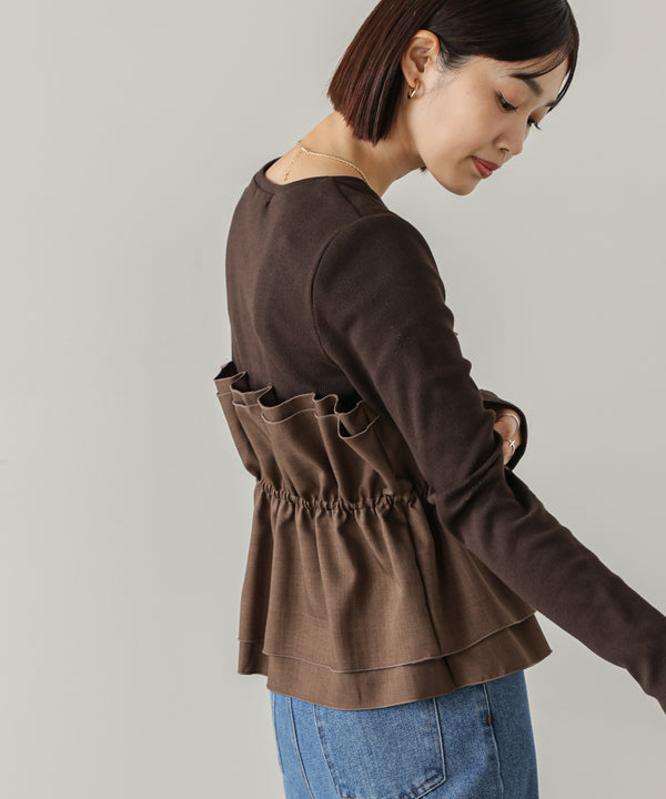 【WEB限定】ビスチェ風レイヤードプルオーバー