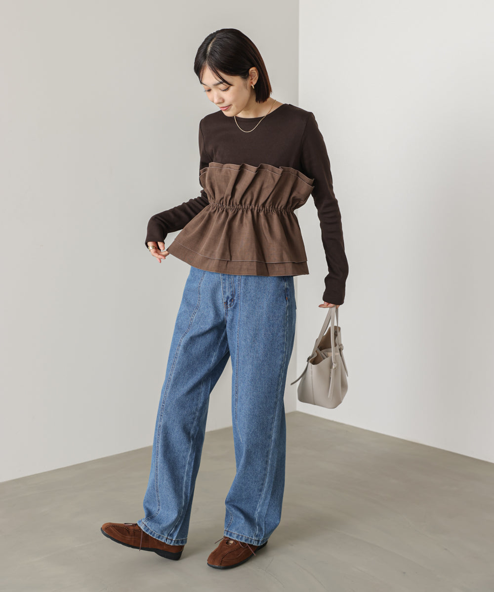 【WEB限定】ビスチェ風レイヤードプルオーバー