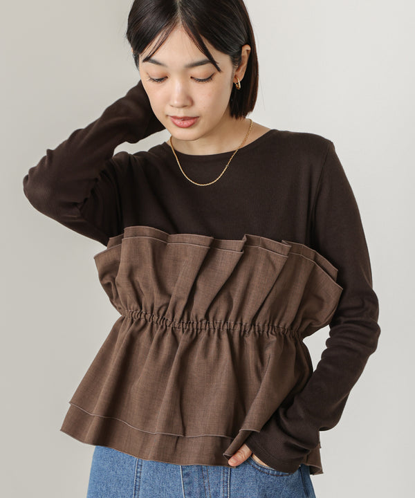 【WEB限定】ビスチェ風レイヤードプルオーバー