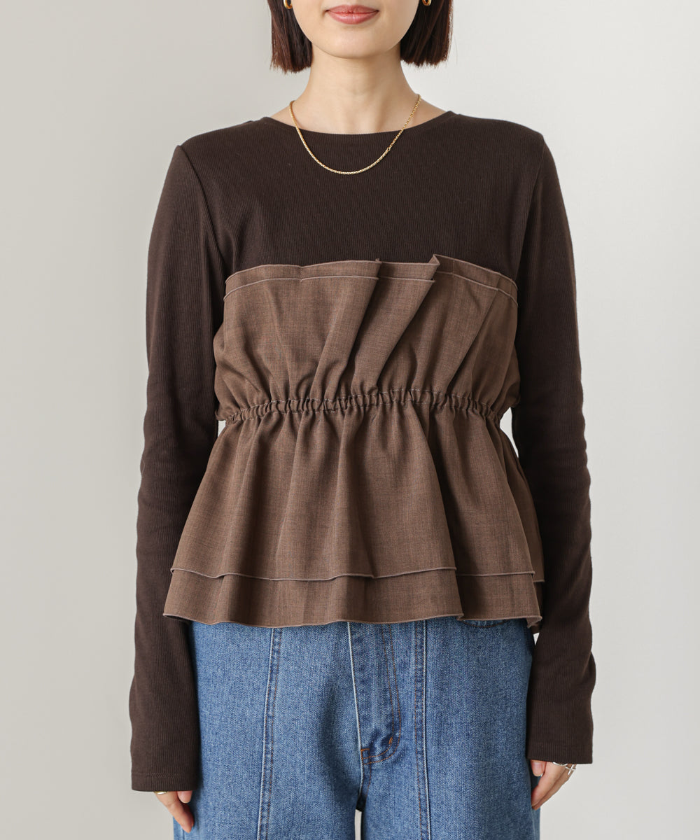 【WEB限定】ビスチェ風レイヤードプルオーバー