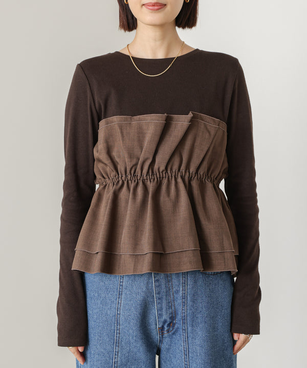 【WEB限定】ビスチェ風レイヤードプルオーバー