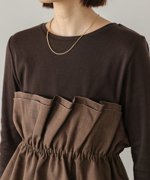 【WEB限定】ビスチェ風レイヤードプルオーバー
