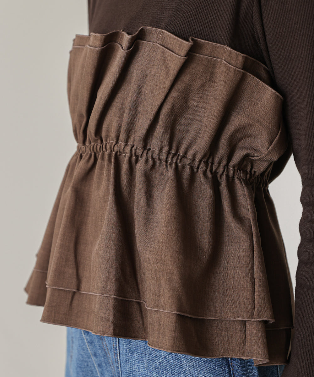 【WEB限定】ビスチェ風レイヤードプルオーバー