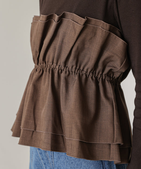 【WEB限定】ビスチェ風レイヤードプルオーバー