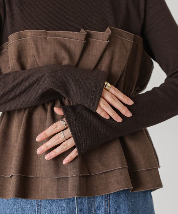 【WEB限定】ビスチェ風レイヤードプルオーバー