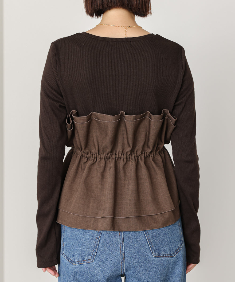 【WEB限定】ビスチェ風レイヤードプルオーバー