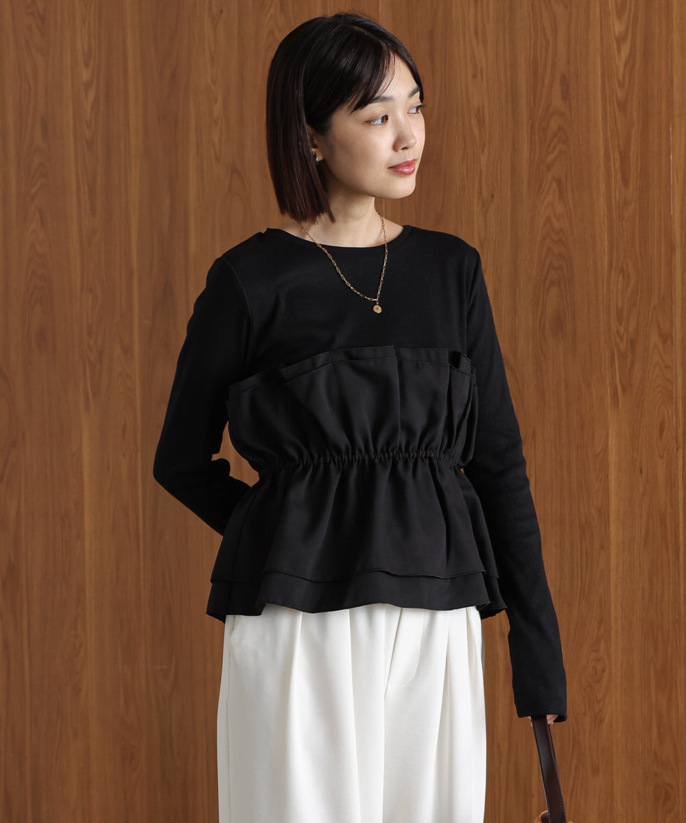 【WEB限定】ビスチェ風レイヤードプルオーバー