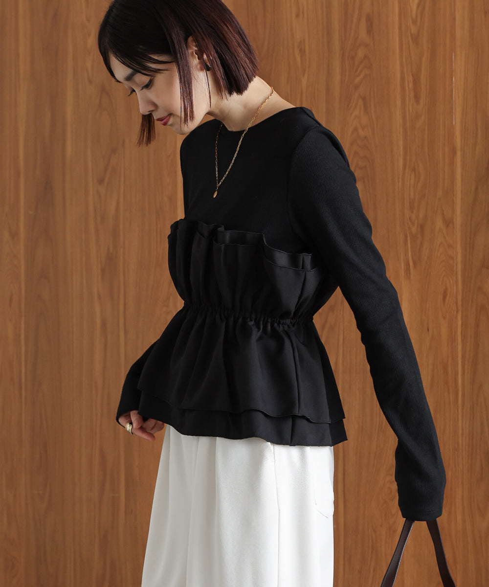 【WEB限定】ビスチェ風レイヤードプルオーバー