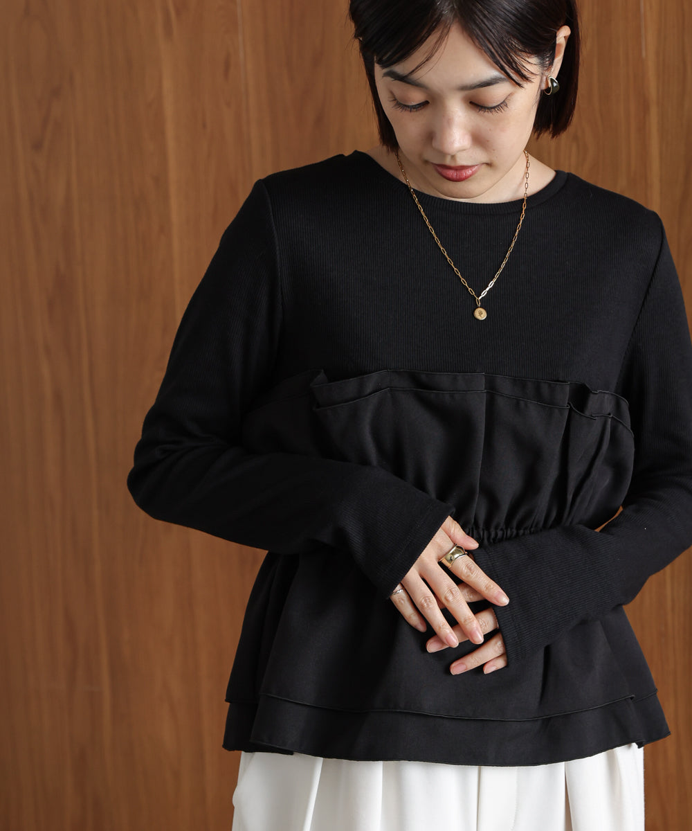 【WEB限定】ビスチェ風レイヤードプルオーバー