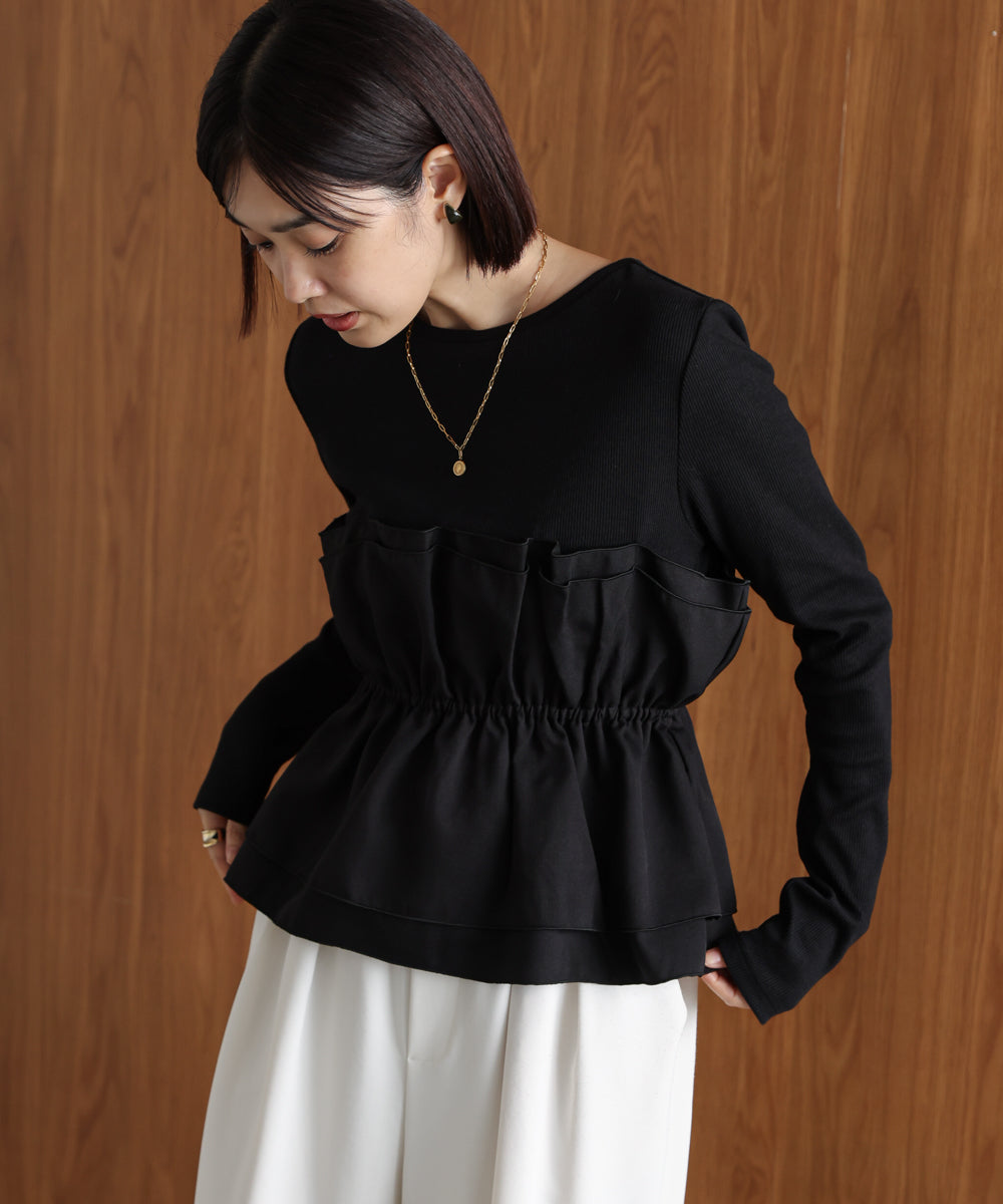 【WEB限定】ビスチェ風レイヤードプルオーバー
