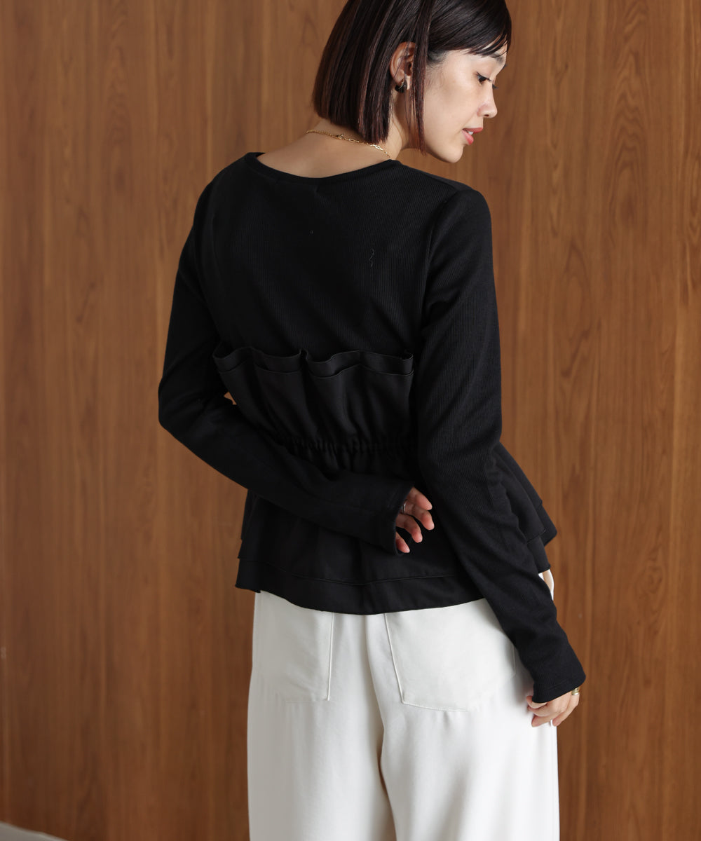 【WEB限定】ビスチェ風レイヤードプルオーバー