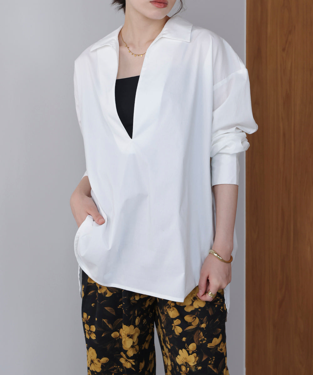 【WEB限定】ブロードスキッパーブラウスチュニック