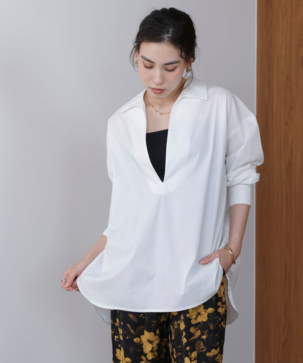 【WEB限定】ブロードスキッパーブラウスチュニック