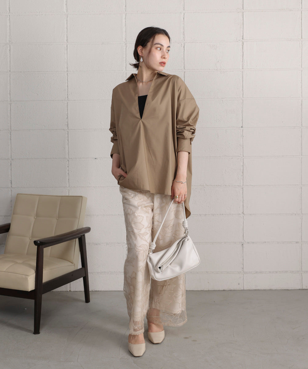 【WEB限定】ブロードスキッパーブラウスチュニック