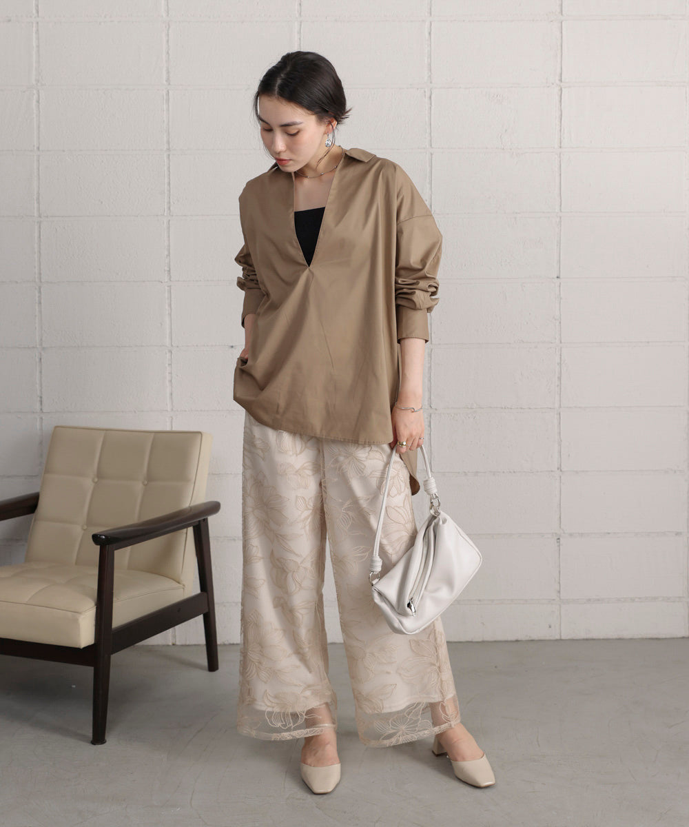 【WEB限定】ブロードスキッパーブラウスチュニック