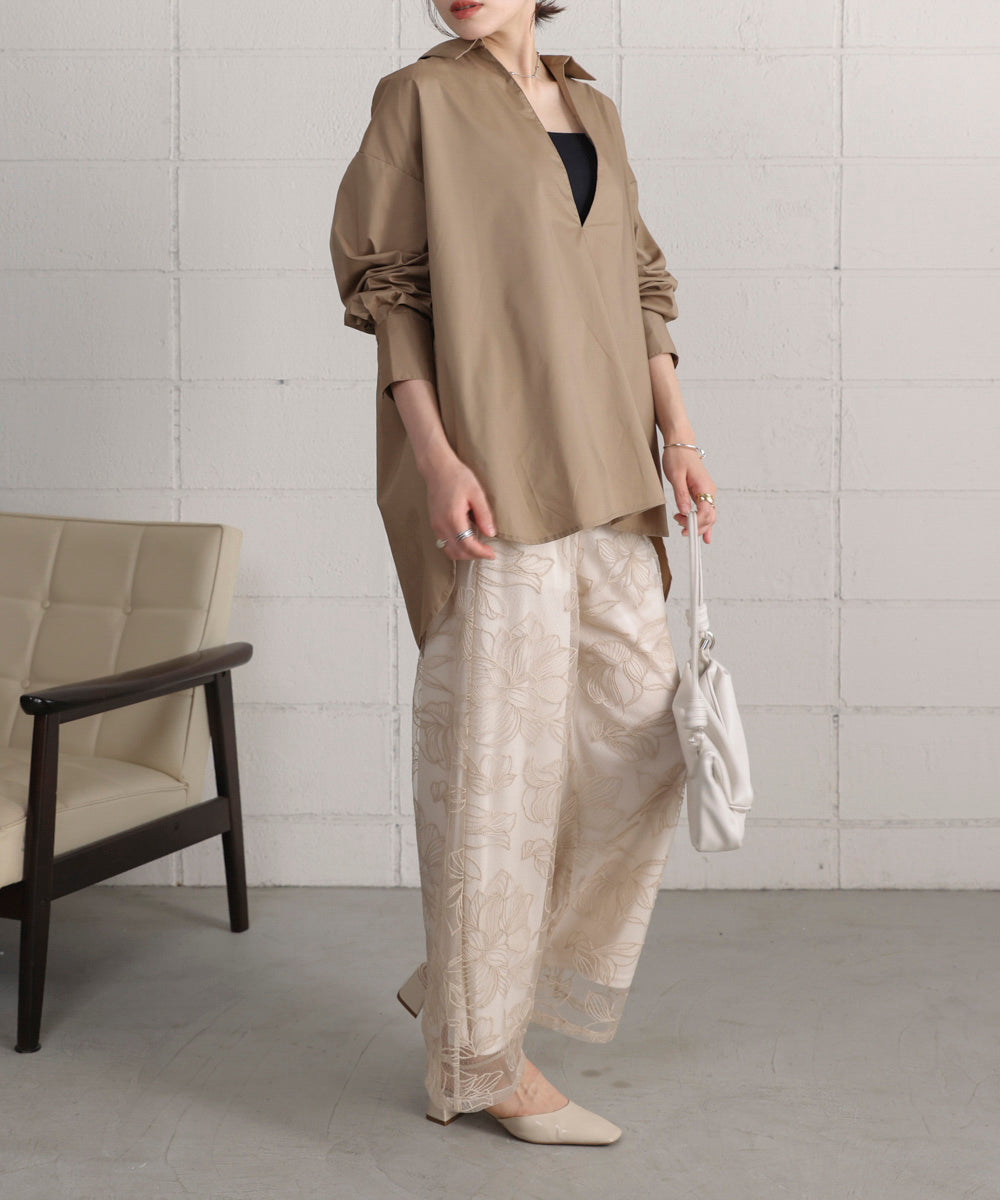 【WEB限定】ブロードスキッパーブラウスチュニック