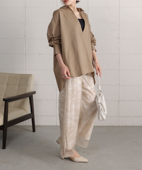 【WEB限定】ブロードスキッパーブラウスチュニック