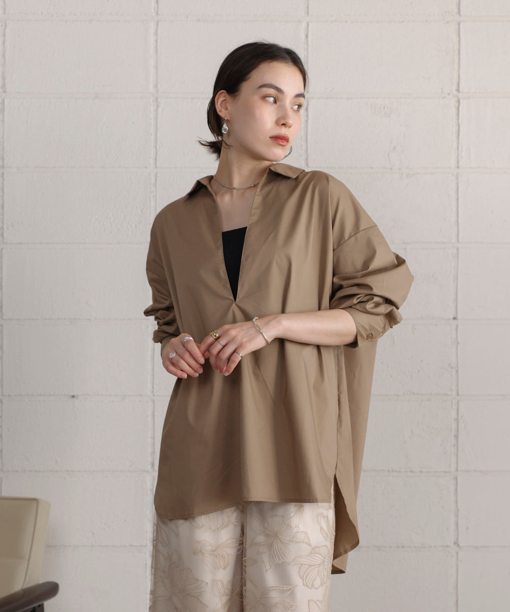 【WEB限定】ブロードスキッパーブラウスチュニック