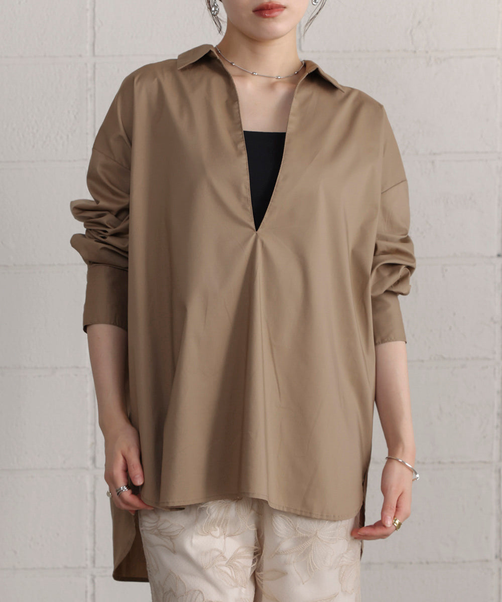 【WEB限定】ブロードスキッパーブラウスチュニック