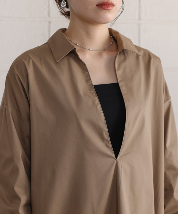 【WEB限定】ブロードスキッパーブラウスチュニック
