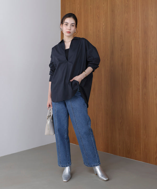 【WEB限定】ブロードスキッパーブラウスチュニック