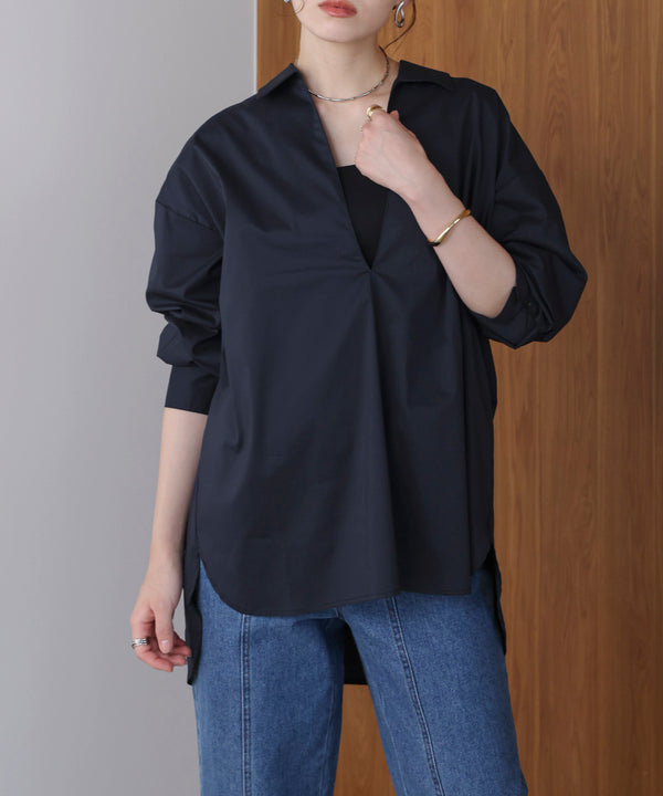 【WEB限定】ブロードスキッパーブラウスチュニック