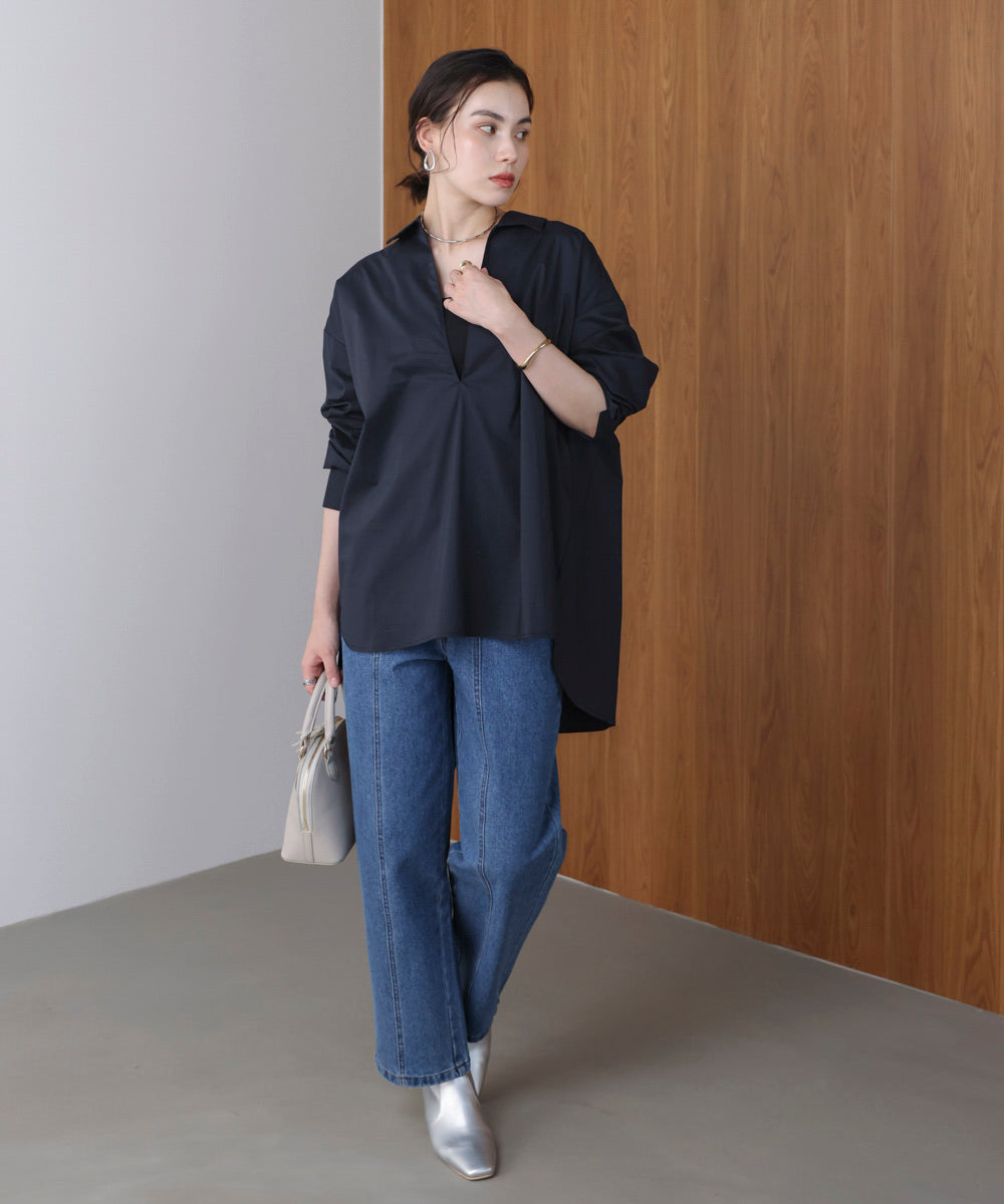 【WEB限定】ブロードスキッパーブラウスチュニック