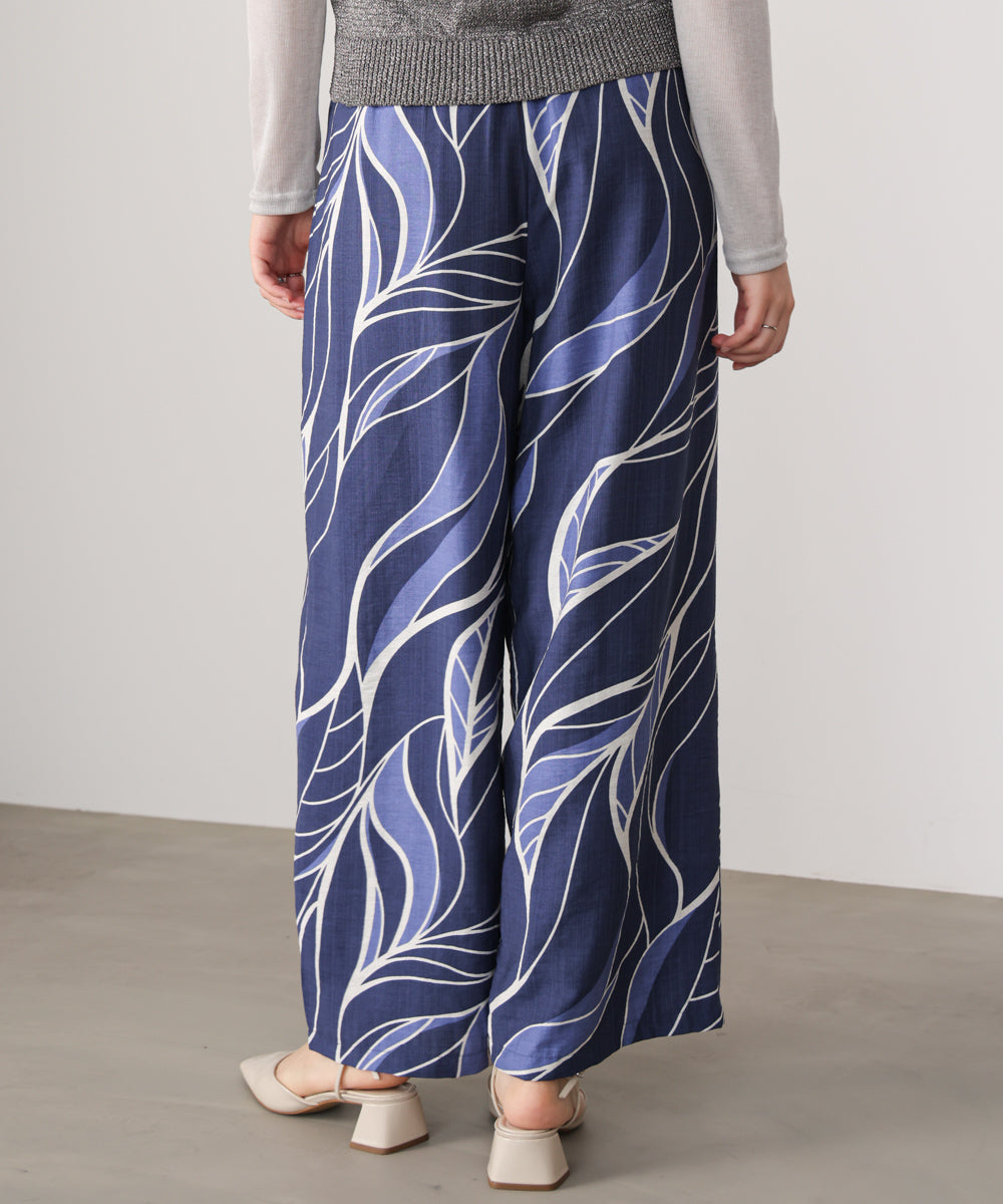 【WEB限定】ウェーブリーフ柄パンツ