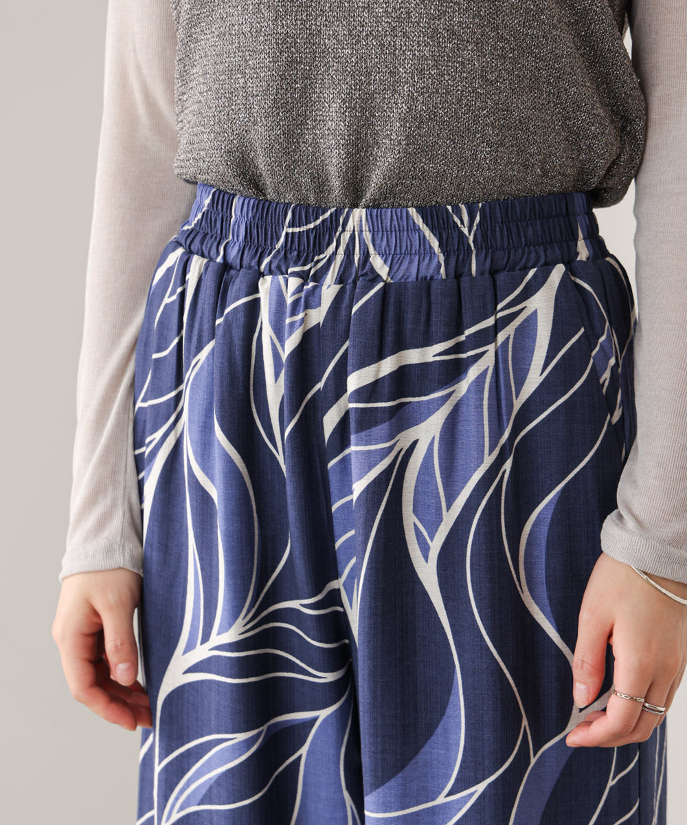 【WEB限定】ウェーブリーフ柄パンツ