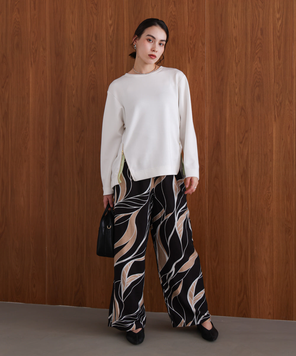 【WEB限定】ウェーブリーフ柄パンツ