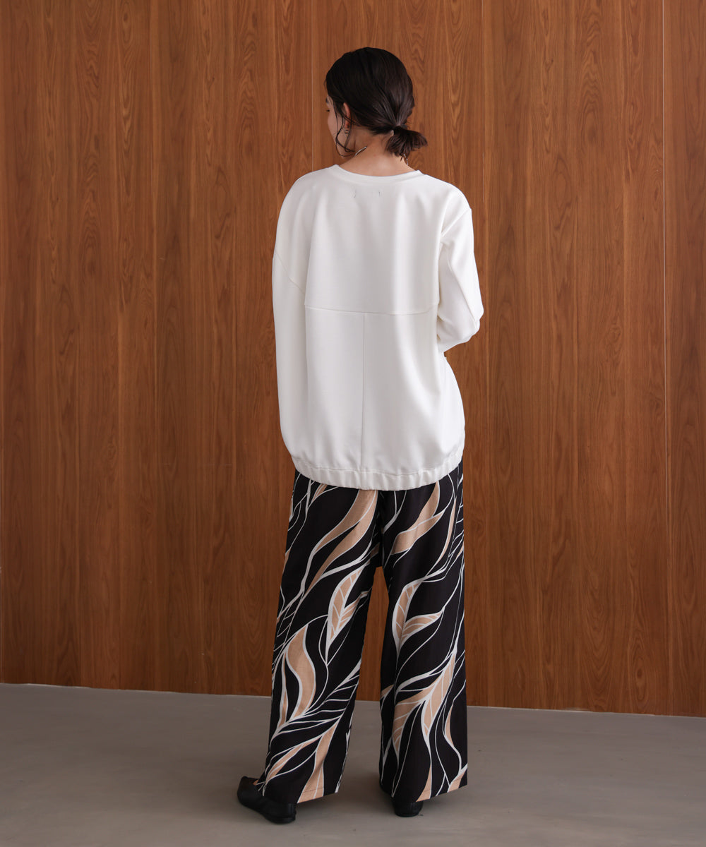 【WEB限定】ウェーブリーフ柄パンツ