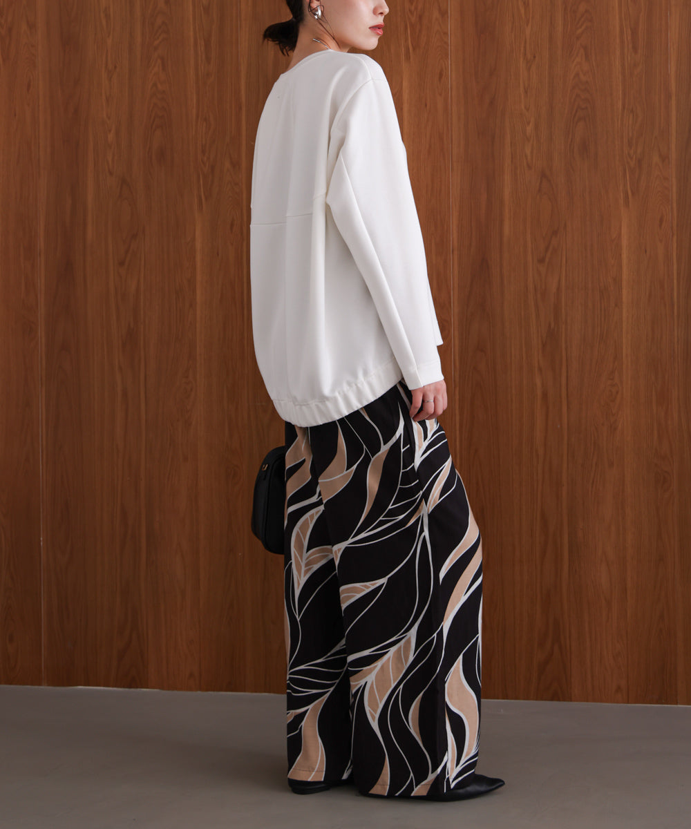 【WEB限定】ウェーブリーフ柄パンツ