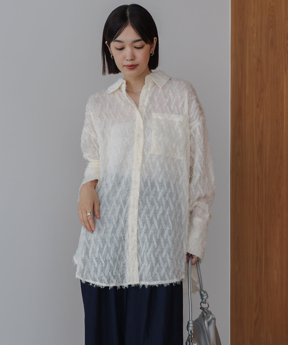 【WEB限定】フェザーライクシアーシャツ