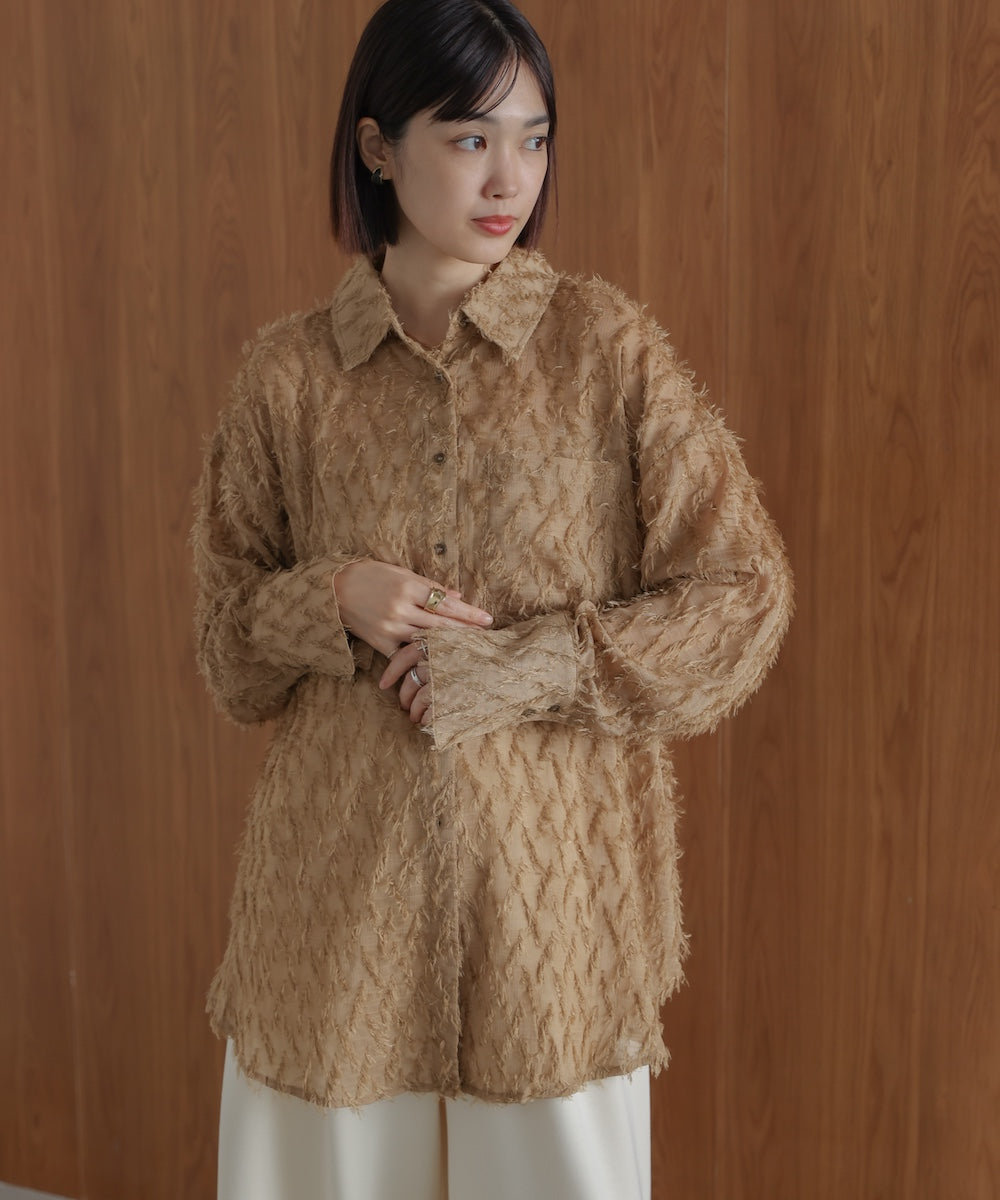 【WEB限定】フェザーライクシアーシャツ