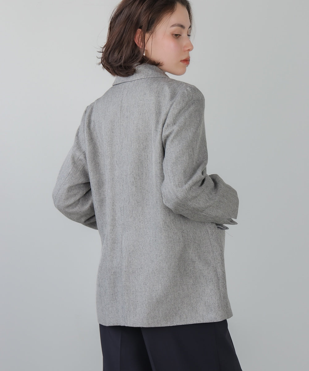 ヘリンボンツィードジャケット