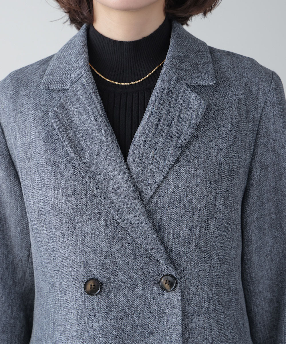 ヘリンボンツィードジャケット