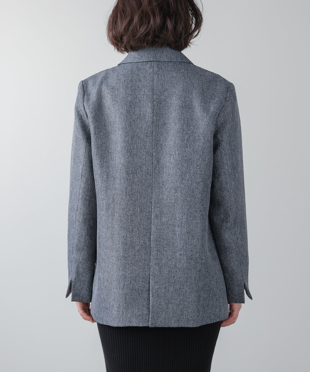 ヘリンボンツィードジャケット