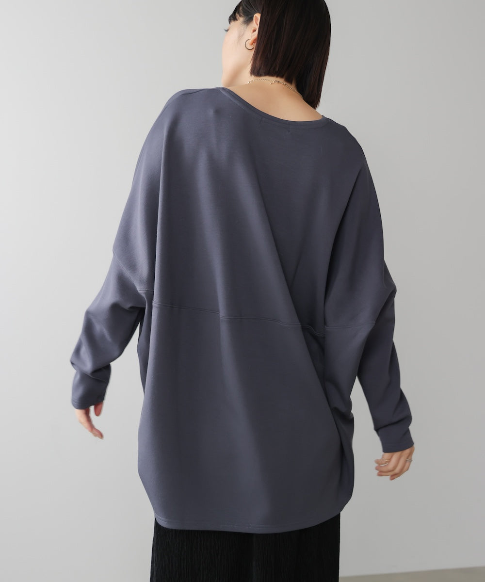 刺繍プリントプルオーバー