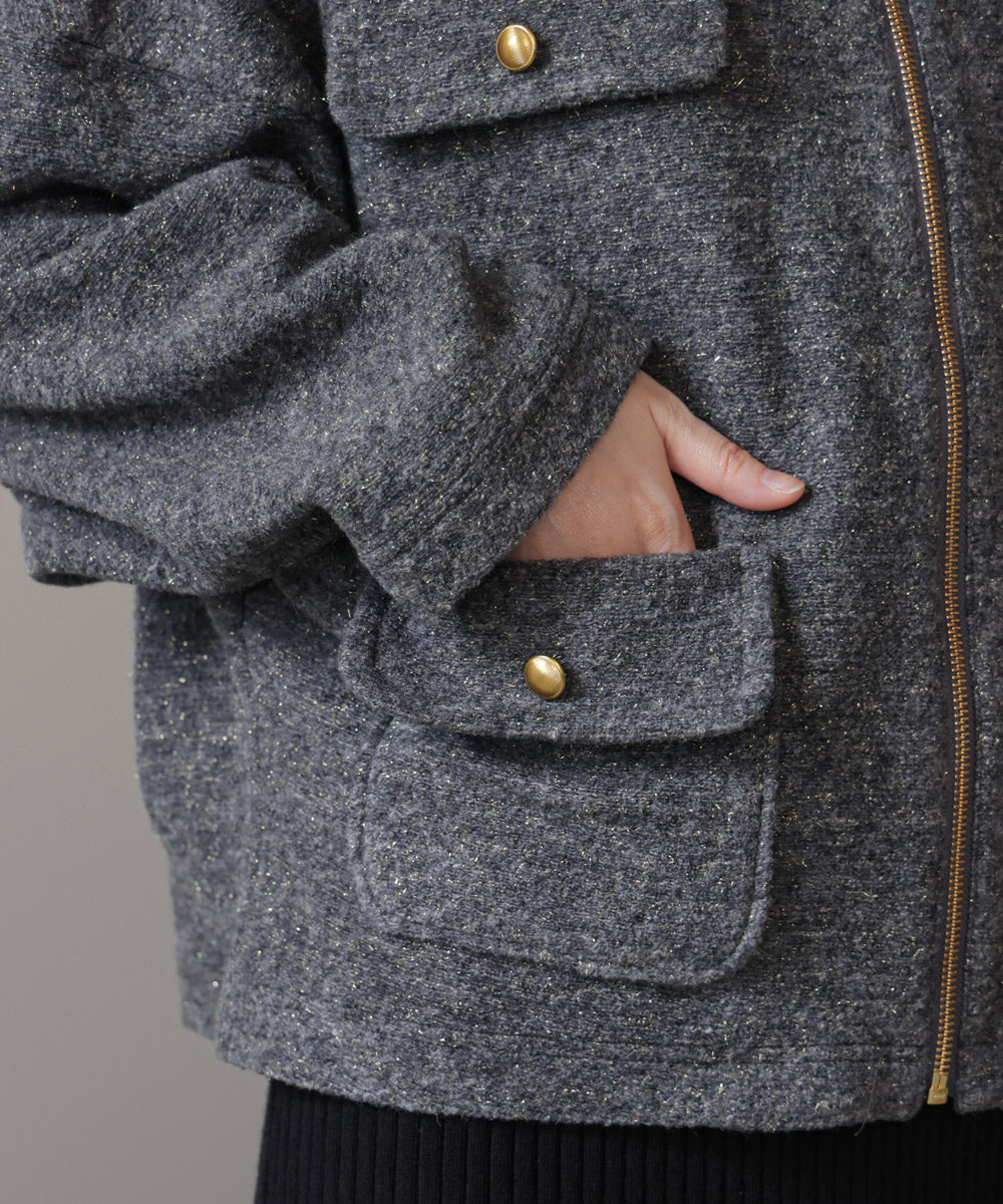 【日本製】イタリアンエアリーノーカラージャケット