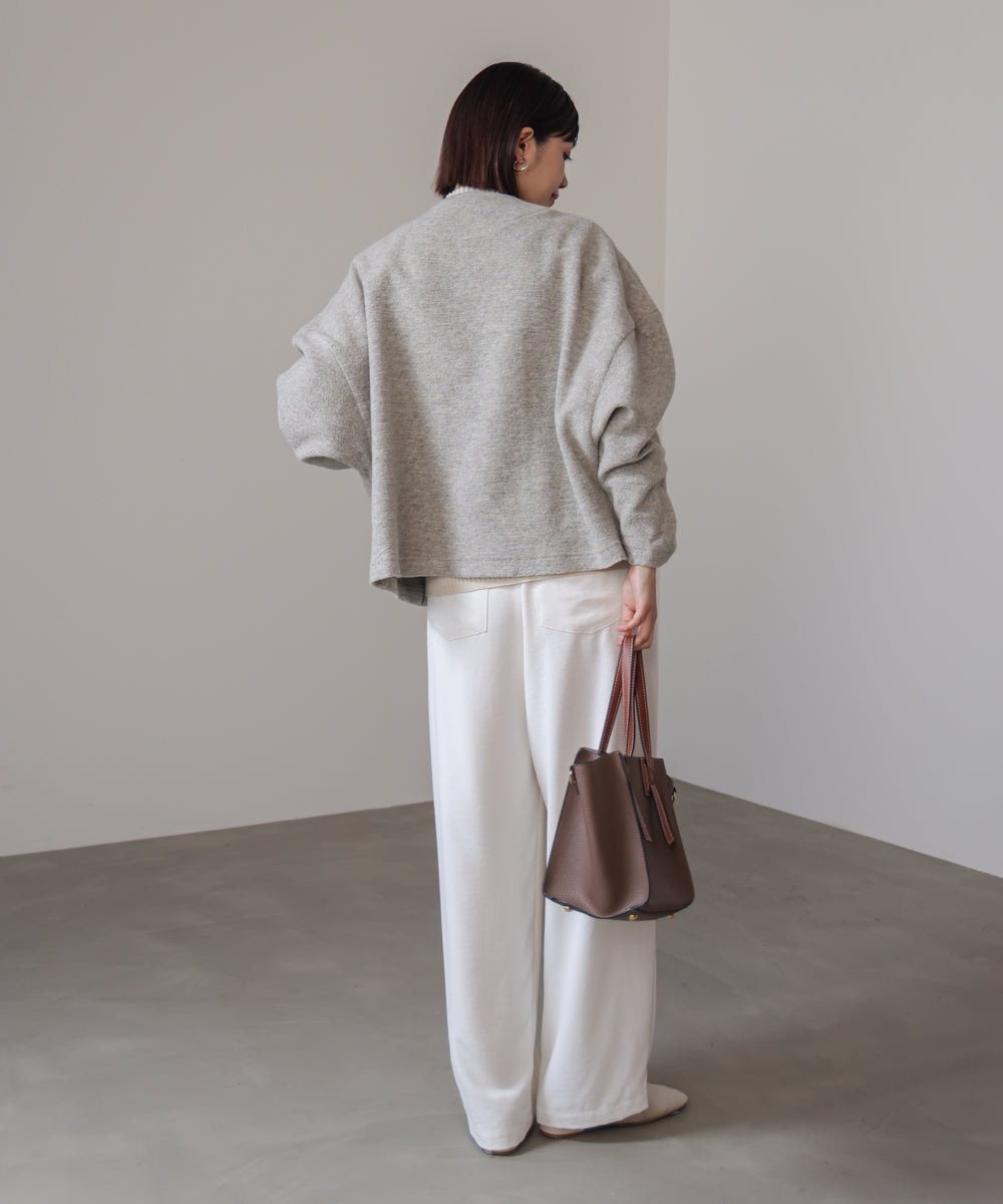 【日本製】イタリアンエアリーノーカラージャケット