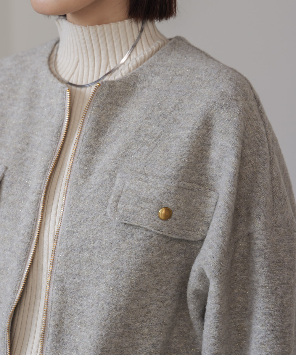 【日本製】イタリアンエアリーノーカラージャケット