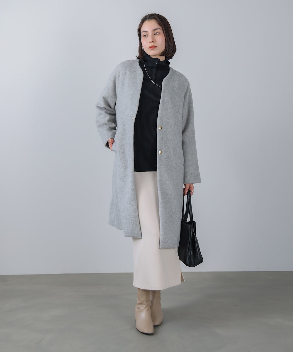 ライトシャギーウールロングコート
