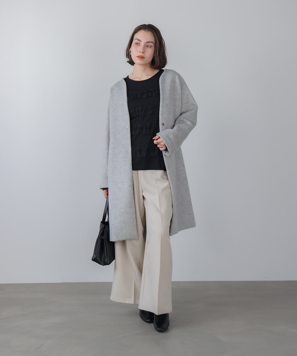 ライトシャギーウールロングコート
