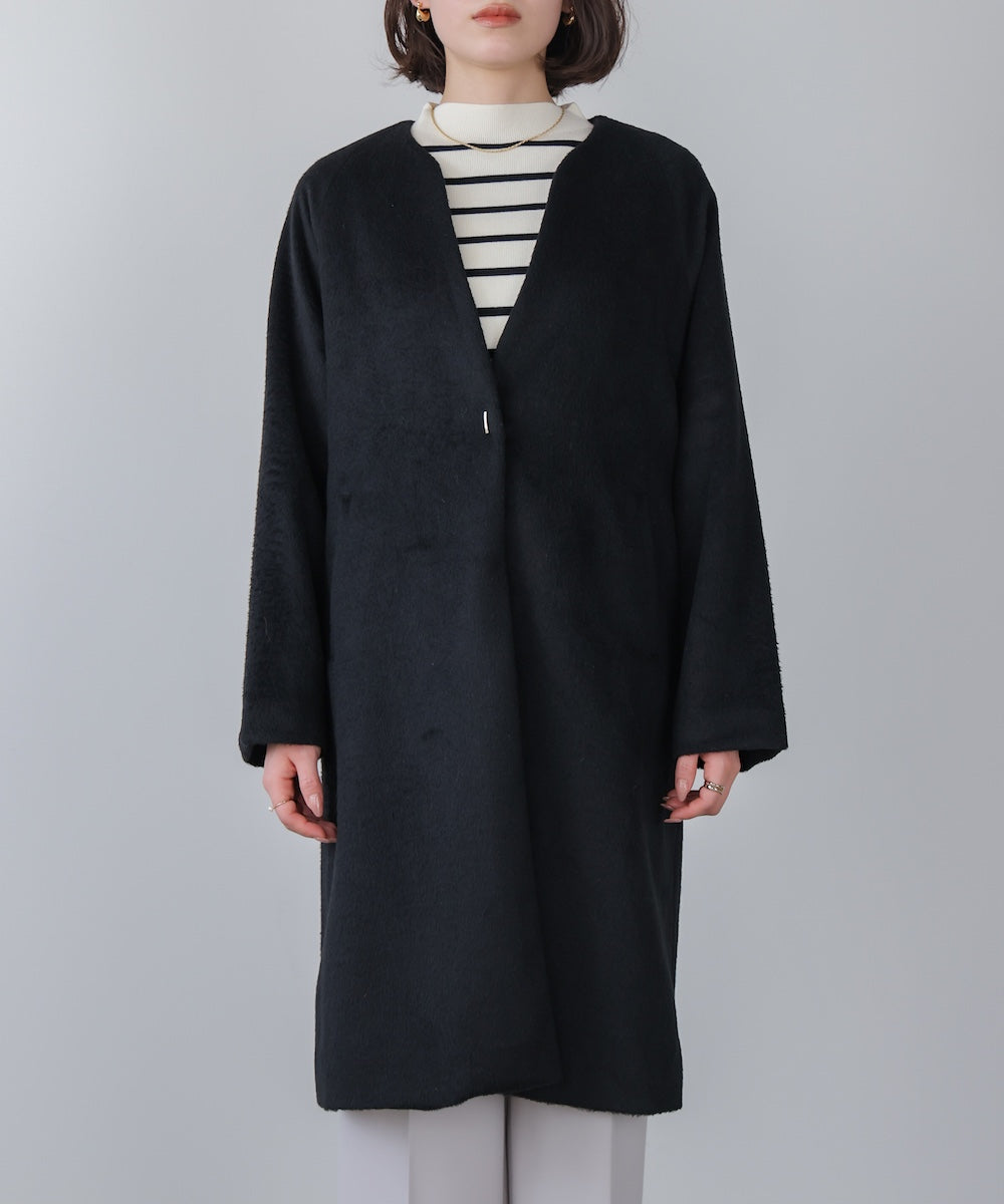 ライトシャギーウールロングコート