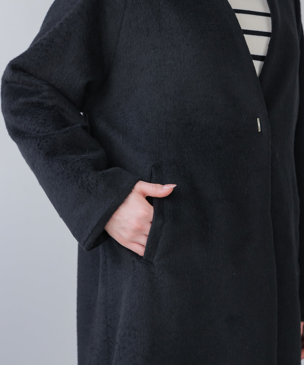 ライトシャギーウールロングコート