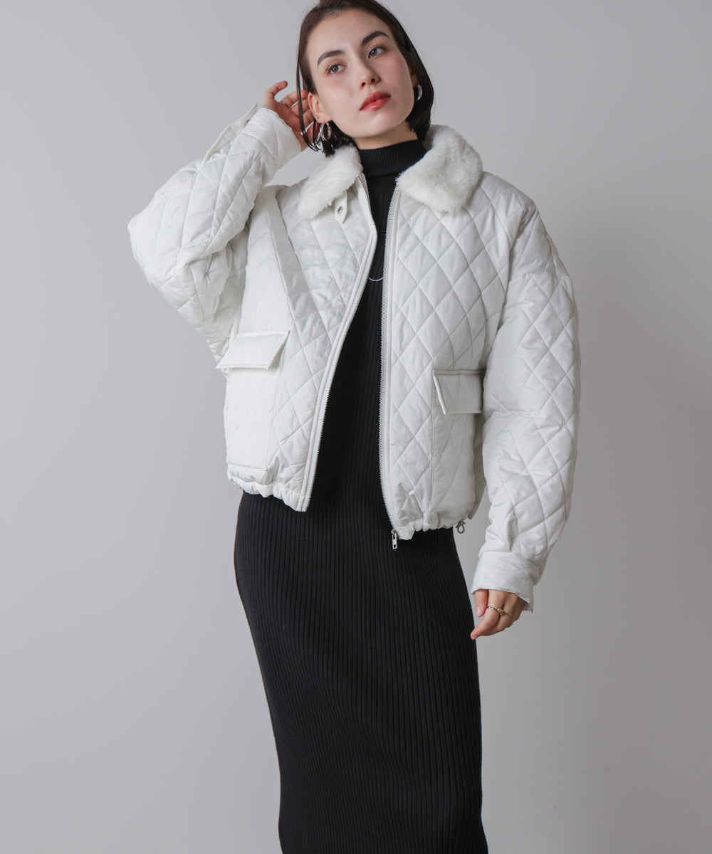 タフタダイヤキルト中綿ジャケット