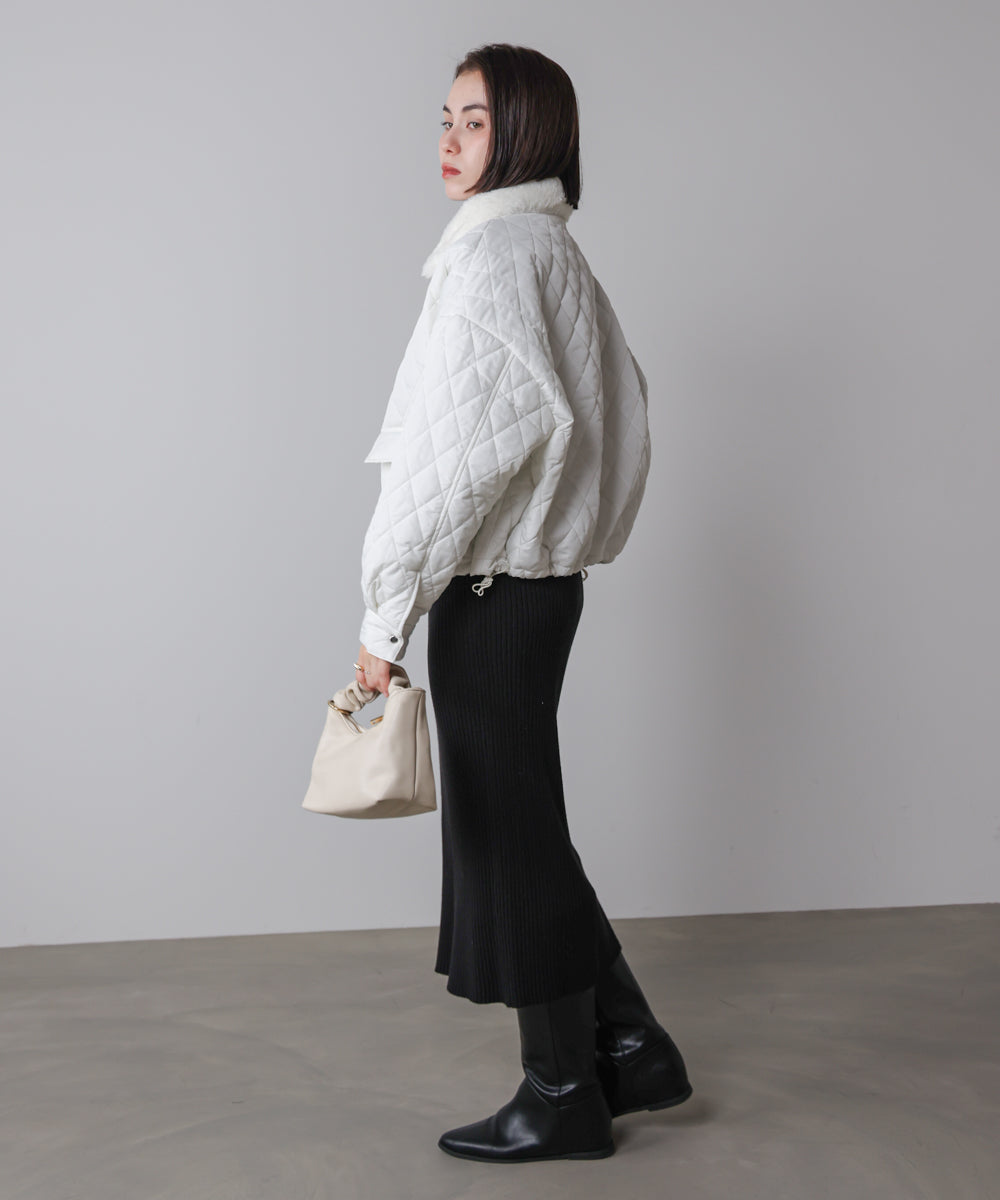 タフタダイヤキルト中綿ジャケット