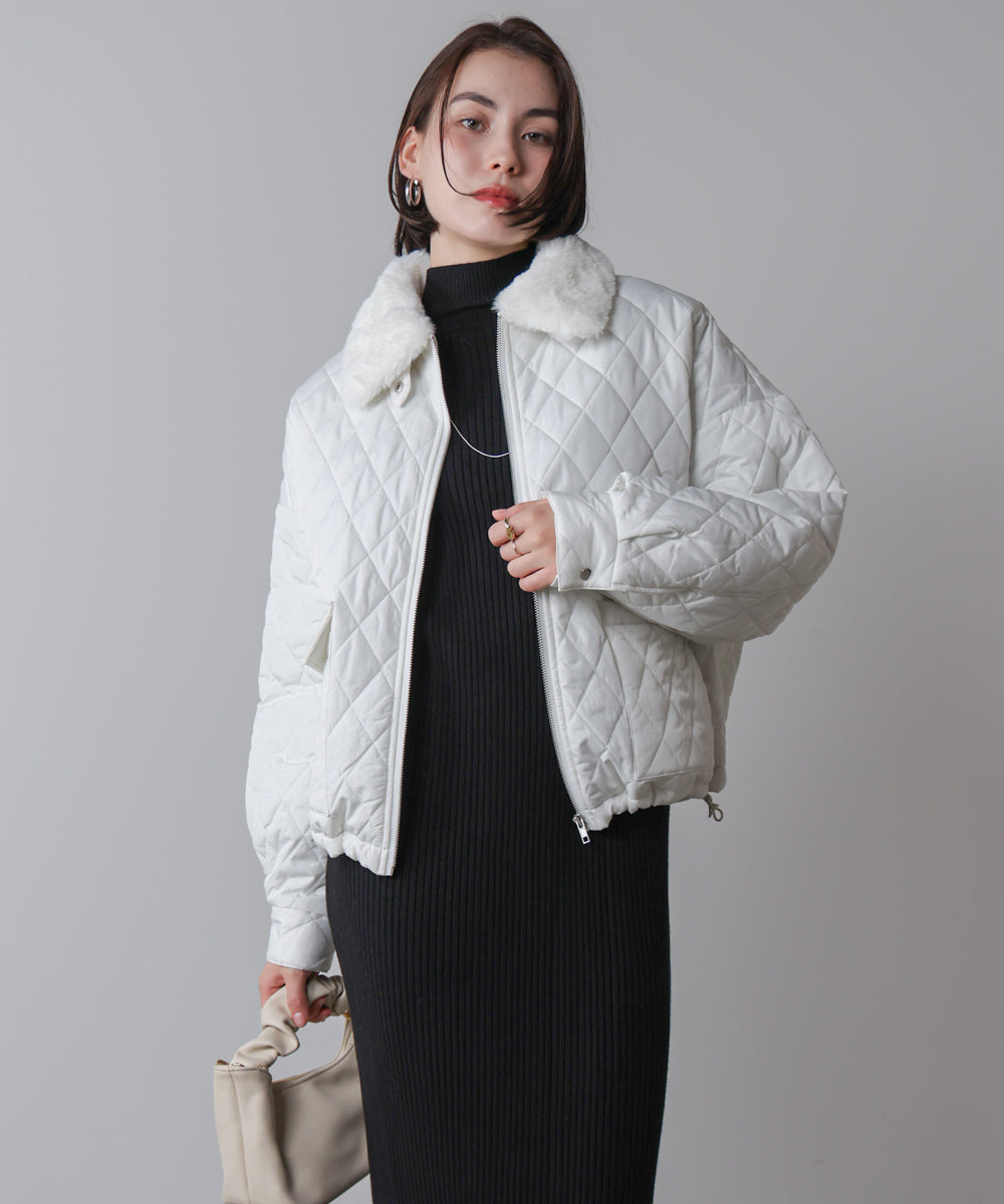 タフタダイヤキルト中綿ジャケット