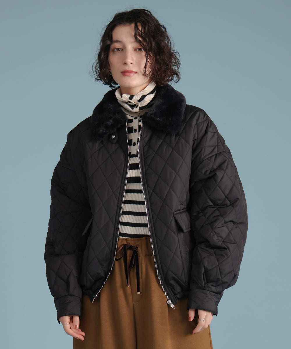 タフタダイヤキルト中綿ジャケット